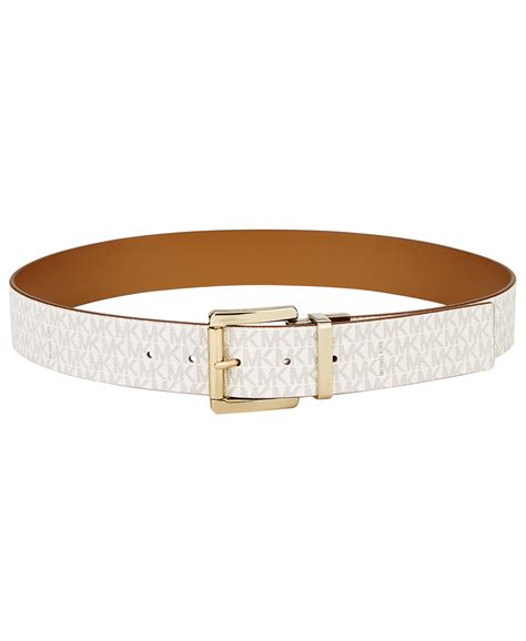 michael kors leather and chain-link belt|Michael Kors reversible belt.